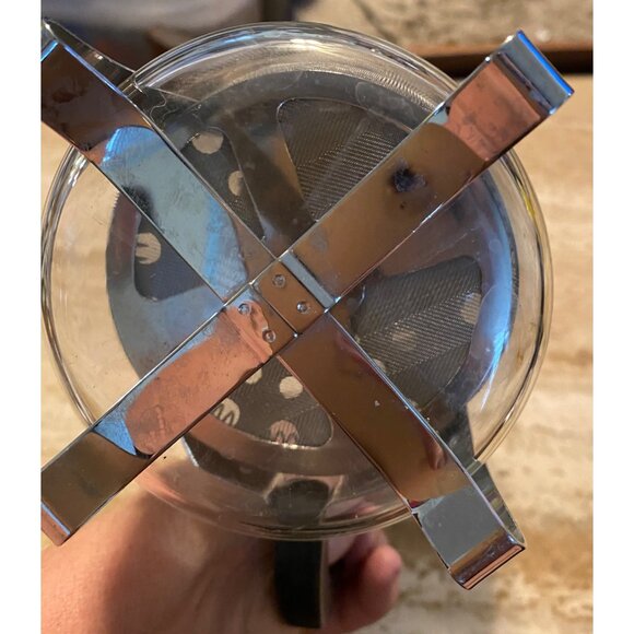 Bodum French Press Coffee Maker 1L Chrome & Glass Vintage Style With Black Handl - Picture 6 of 7